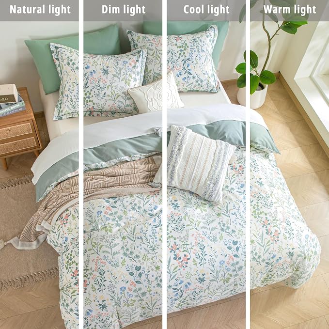 LEMIROE Floral Cotton Comforter King Size - Image 6