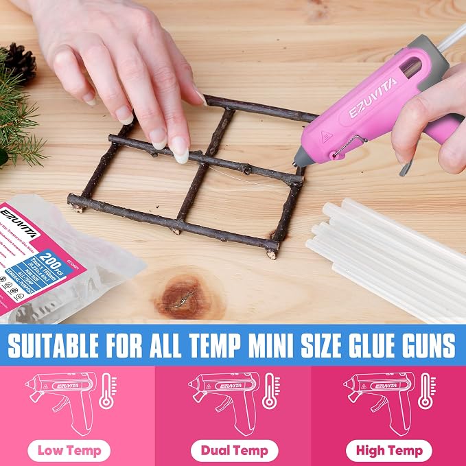 EZUVITA Mini Size Hot Glue Sticks, 0.27” Dia x 6” Long, Festival Decorations - Image 5