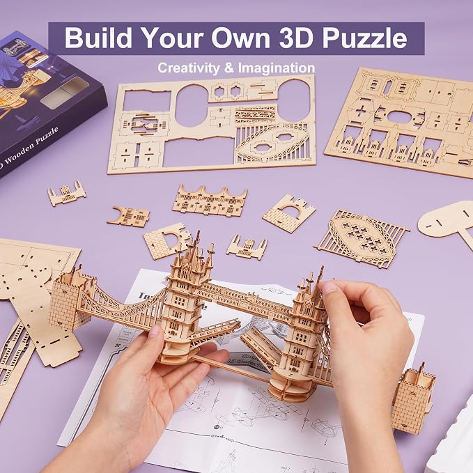 Rowood 3D Puzzles for Adults, DIY Wooden Model Kits for Adults to Build - Image 5