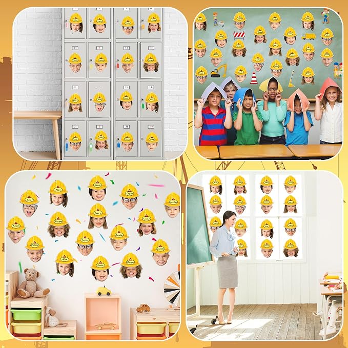 gisgfim 80Pcs Construction Helmet Cutouts Back to School Decorations Bulletin - Image 6
