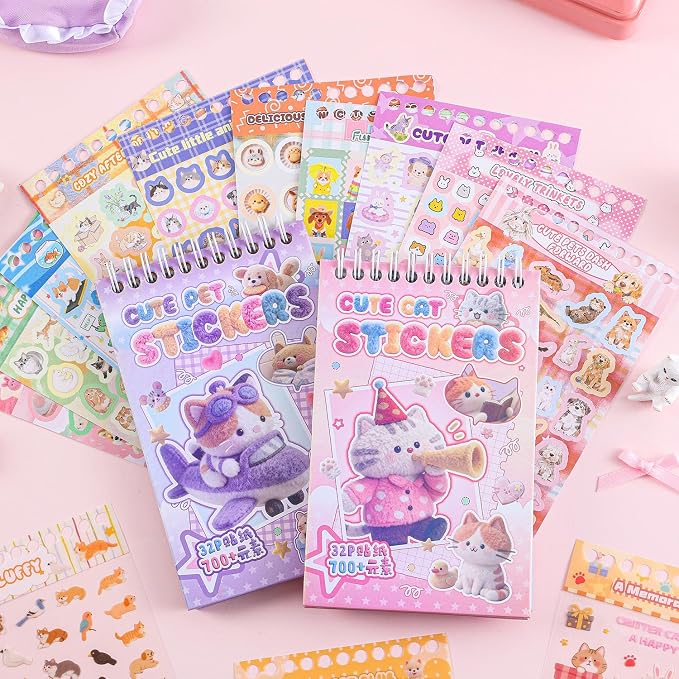 Girl's Cute Sticker Book, Cartoon Pet Theme - Image 8