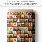 Autumn Animals Patchwork Cotton Fabric Panel – 6 Designs + Bonus Patchwork - Image 7