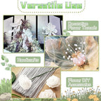 100 Pcs White Paper Wrapped Floral Stems Wire, 14 Inch 18 Gauge, Crafts Supplies - Image 5