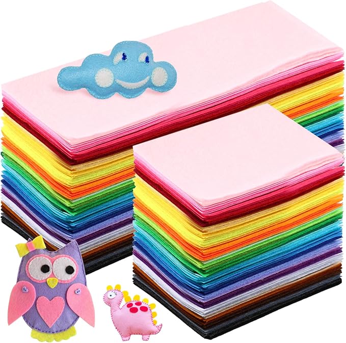 Moukeren 60 Pcs 12 x 8 Inch, 8 x 35 Inch Felt Sheets Bulk by Moukeren