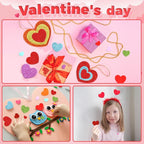 600Pcs Glitter Foam Heart Stickers Valentines Day Love Sticker | 3 Sizes - Image 7