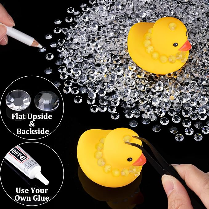 1500pcs 6mm Resin Rhinestones Bulk, Transparent Flatback Round Jelly - Image 5