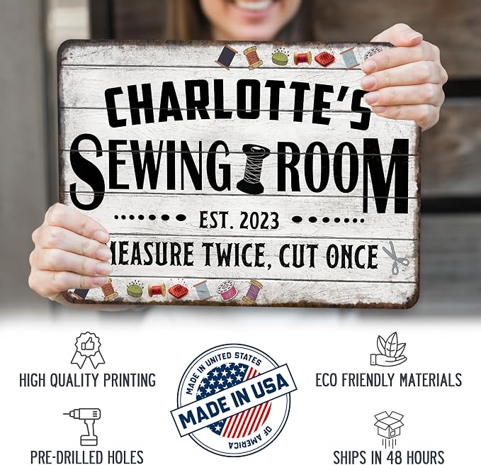 Personalized Sewing Room Sign Art Room Décor - Image 3