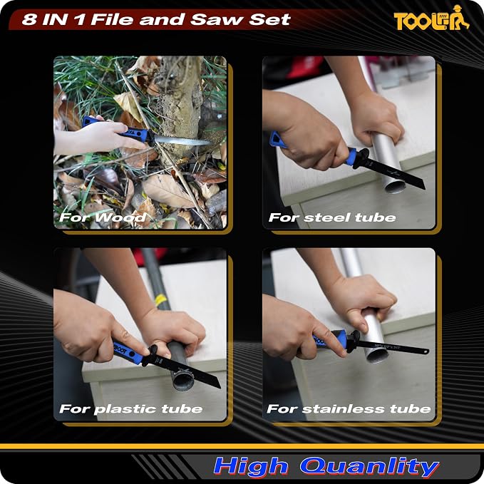 8-In-1 Multi Blades Hand Saw, Drywall Cutter. Hacksaw. Long Blade, Jab Saw - Image 6