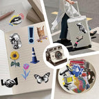 50 Pieces Trendy Y2K Transparent Stickers - Image 4