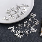 WOCRAFT 60pcs Antique Silver Halloween Bracelet Charms - Image 4
