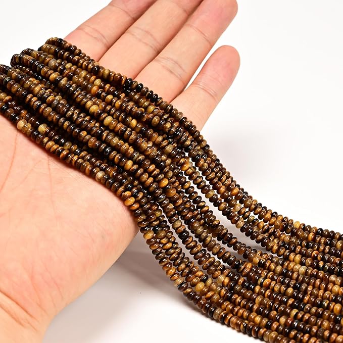 ICAI Beads Natural 2x4mm Rondelle Beads, Abacus Disk Stone Spacer Beads – Loose - Image 2