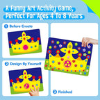 SpriteGru Foam Sticker Art Activity, 10 Princess & Castle Art Board - Image 3