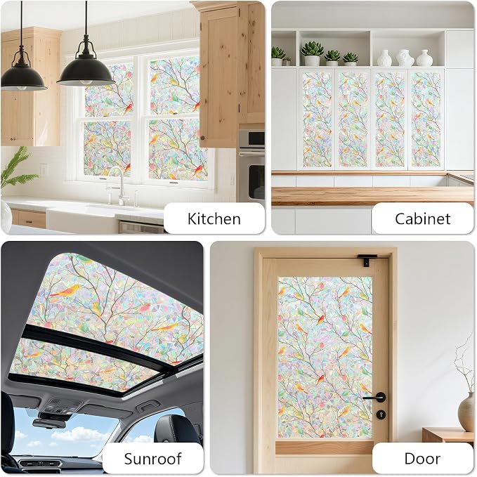 Kromapolis Window Privacy Film, Stained Glass Sticker Window Clings, Decorative - Image 5