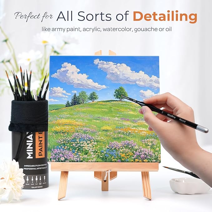 Nicpro Miniature Paint Brushes Drybrush - Image 6