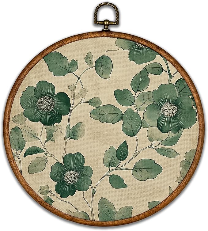 KSDUT Spring Green Floral Botanical Wall Decor Art by KSDUT