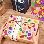 448 Pcs Glitter Foam Stickers, Butterfly & Flower Shapes Stickers, 7 Sheets - Image 6