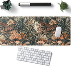 Flower Vintage Desk Pad Aesthetic Desk Mat Flower Mouse Pad Computer Big - Image 5