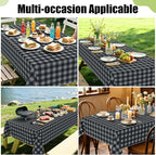 Smiry Rectangle Table Cloth, Waterproof Vinyl Tablecloth - Image 6