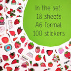 BulbaCraft 100Pcs Strawberry Stickers & Laptop Decals - Image 2