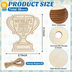 36PCS Wooden Father's Day Crafts - Image 2
