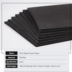 BENECREAT 8 Sheets 4mm EVA Paper Craft Foam Sheets 11.8x8.2" Black Foam Stickers - Image 4