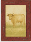 puthiac 4x6 Rustic Farmhouse Picture Frame, Barn Red, 1 Pack | Distressed MDF by PUTHIAC