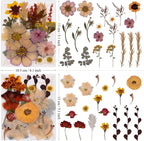 82Pcs Dried Pressed Flowers for Resin Molds, Real Vintage White Natural Bulk - Image 6