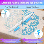 Avenuebool Fabric Markers for Sewing, Includes 2 Water Soluble Fabric Marker 2 - Image 5