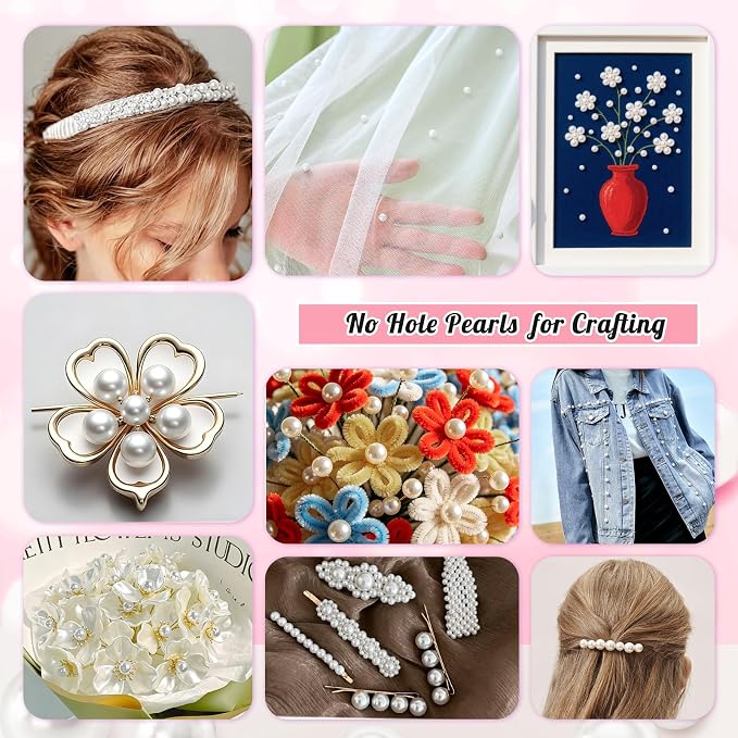 2000PCS Pearls for Crafting, Candles Centerpiece, DIY Crafts, Jewelry Making - Image 7