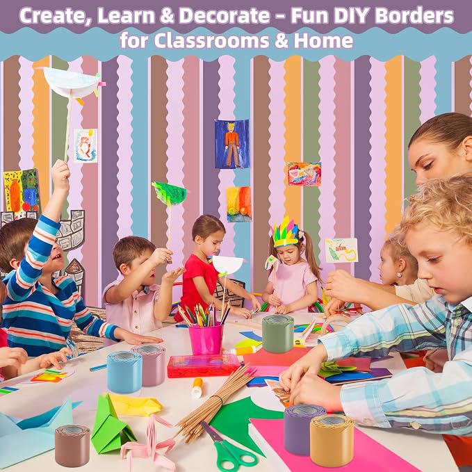 6 Rolls 196.8 Ft Boho Bulletin Board Borders - Image 3