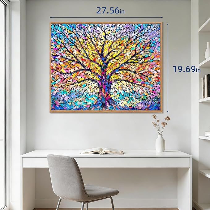 Tree of Life Mosaic Puzzles for Adults 1000 Pieces, Challenging Jigsaw Puzzles - Image 4