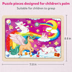 SYNARRY Large Unicorn Princess Fairy Wooden Puzzles - Image 5