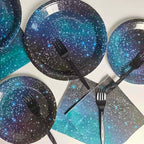 96 Pcs Galaxy Party Starry Night Supplies Tableware Set Outer Space Theme - Image 5
