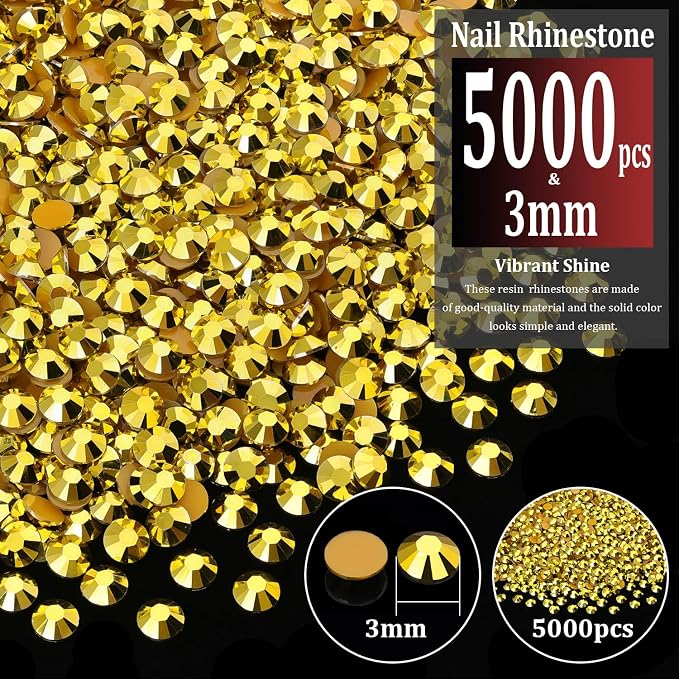 5000pcs 3mm Resin Rhinestones Bulk - Image 2