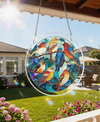 Acrylic Puzzle Suncatcher, Painted Finch Sun Catcher - Image 2
