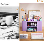 Marbrasse Pen Organizer with 2 Drawer, Desk Organizers and Accessories with 5 - Image 7