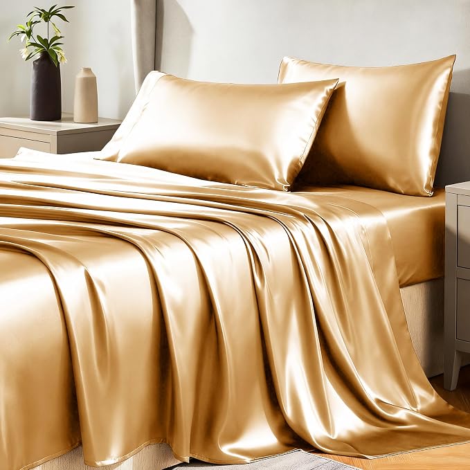 CozyLux Satin Sheets King Size Sheet Set by CozyLux