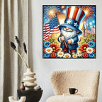 Gnome Diamond Art Kits for Adults, Full Drill Patriotic Diamond Painting Kits - Image 2