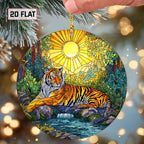 3D Effect Printed Tiger Christmas Acrylic Ornament, Majestic Tiger Ornaments - Image 5