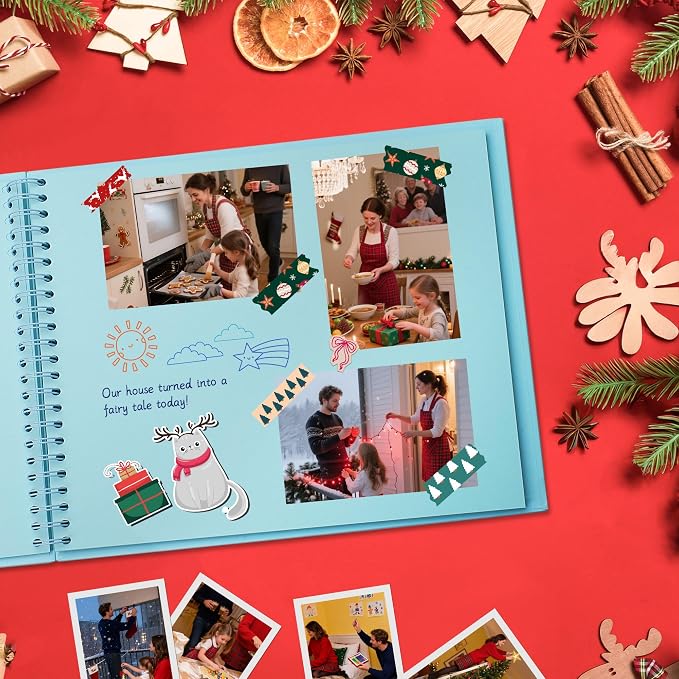 Scrapbook 8x8 Inch DIY Scrapbook Album Hardcover Kraft Paper 40 pages/20 sheets - Image 9