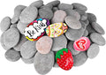 River Rocks for Painting 100 Pcs Large 2-3 Inch Flat Smooth Painting Stones by dojobkinb