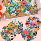 8 Pack Diamond Art Coasters, Wildflowers Diamond Painting Coasters Kits | - Image 7