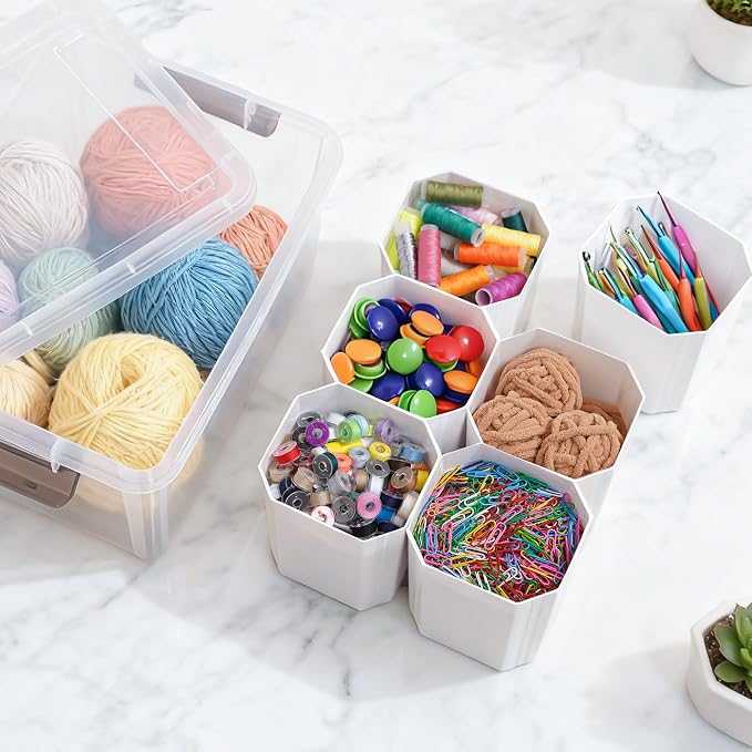 Citylife 17 QT Plastic Storage Bins Clear Storage Box - Image 6