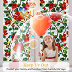 Bloss Rose Stained Glass Windows Film, 23.6x78.7inch 3D Flower Privacy Window - Image 4