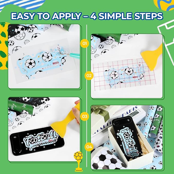 HTVRONT 10 Pack 12"x10" Soccer Ball Patterned Permanent Vinyl | Waterproof Vinyl - Image 5