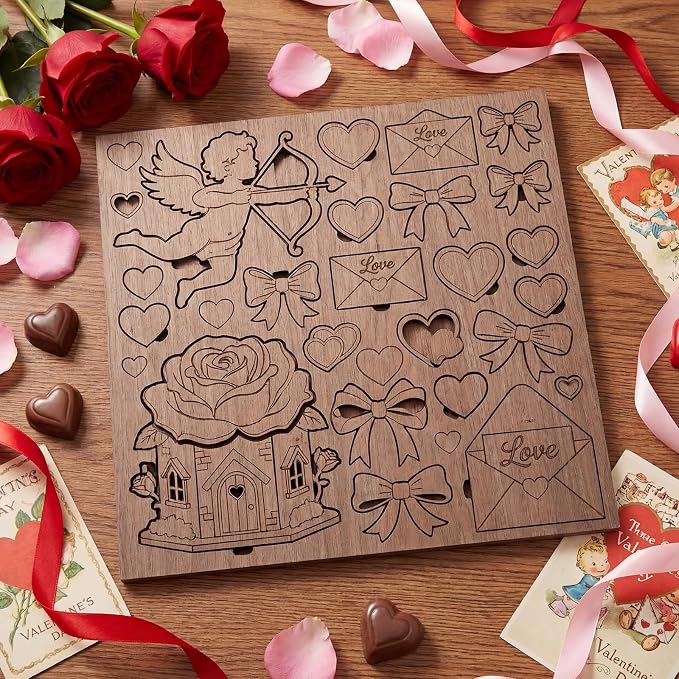 24 Pcs Walnut Color Wood Sheets Plywood Board - Image 2