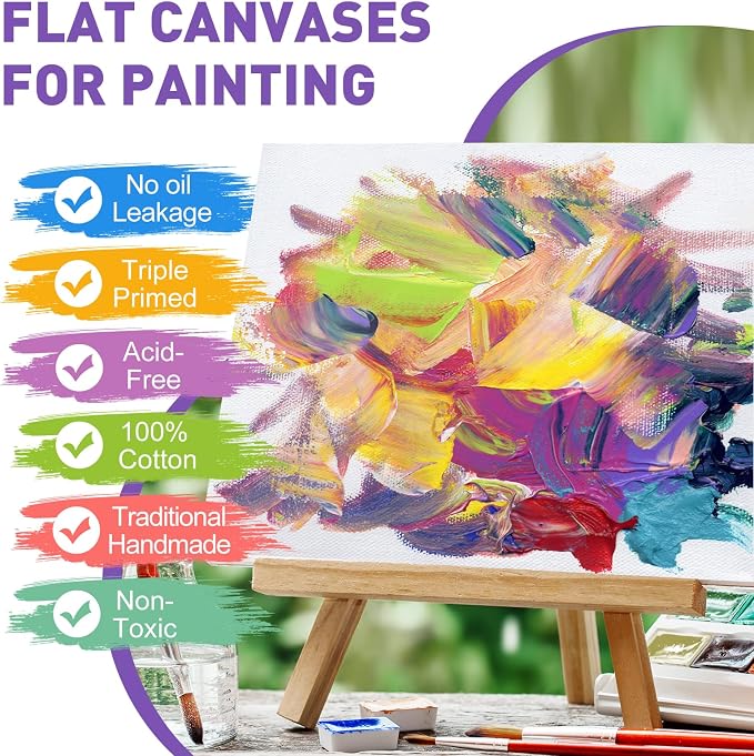 ESRICH Canvases for Painting 11x14, 30 Pack Canvas Boards for Painting Cotton - Image 3