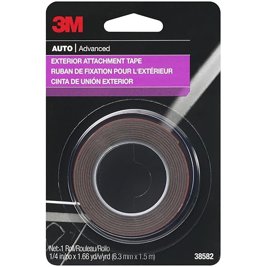 3M 38582 1/4" x 5' Exterior Attachment Tape - Image 3