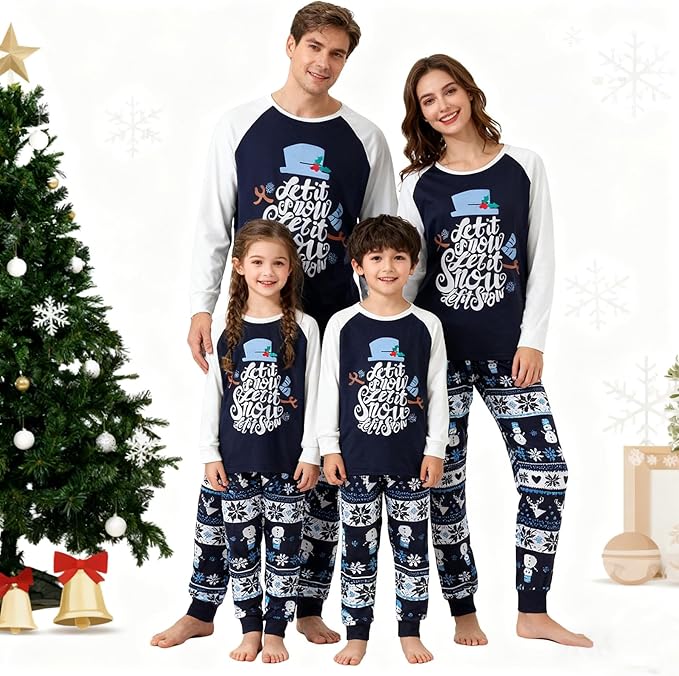 Awoscut Family Christmas Pajamas Matching Pajamas for Family, Xmas PJs Sets Holiday Sleepwear