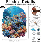 200pcs Wooden Puzzles for Adults Unique Animal Shaped Pieces Marine Life - Image 2